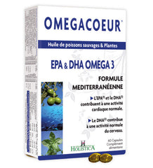 Holistica Omegacoeur Huile de Poisson – 60 Capsules Molles