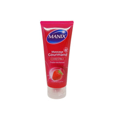 Manix Gel Massage Gourmand Fraise – 200ML