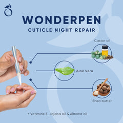 Herome Stylo Magique Pour Cuticules 'Wonder Pen' - Sérum Anti-Inflammatoire - Répare, Nourrit et Hydrate Vos Cuticules (Cuticle Night Repair) - 1.9gr.