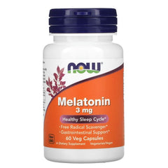 NOW MELATONIN 3mg 60 capsules vegetales