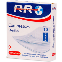 RR COMPRESSES STÉRILES DE GAZE 30cm X 30cm