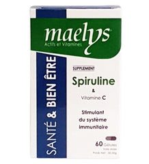 Maelys Spiruline et Vitamine C - 60 Gélules