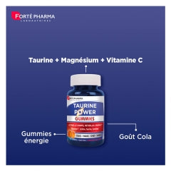 Forté Pharma Taurine Power Gummies Goût Cola – 60 Gommes