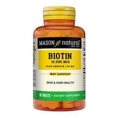 Mason Natural Biotin 10000mcg plus keratin 100mg 60 tablets
