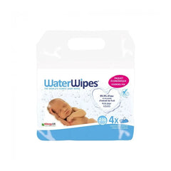 WATERWIPES – PACK 4 x 60 LINGETTES A L’EAU POUR BEBES A PEAUX SENSIBLES