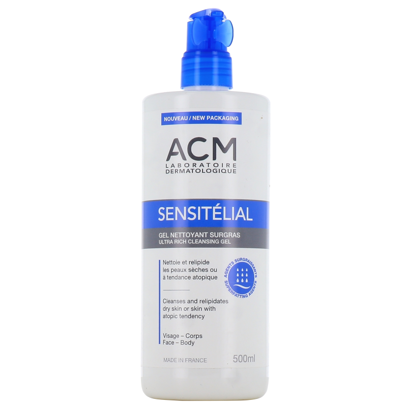 Acm Sensitélial Gel Nettoyant Surgras 500 ML
