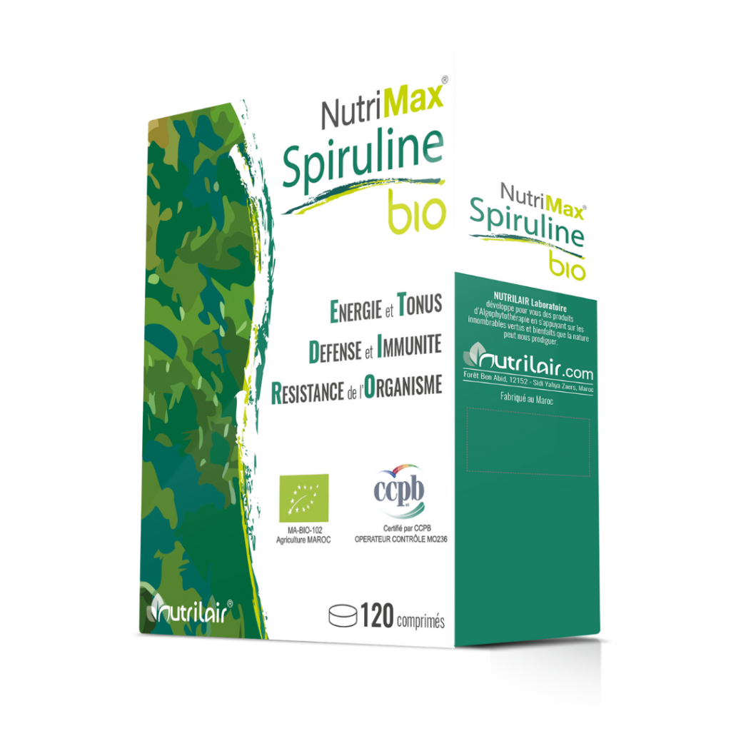 Nutrimax Spiruline Bio – 120 Comprimés