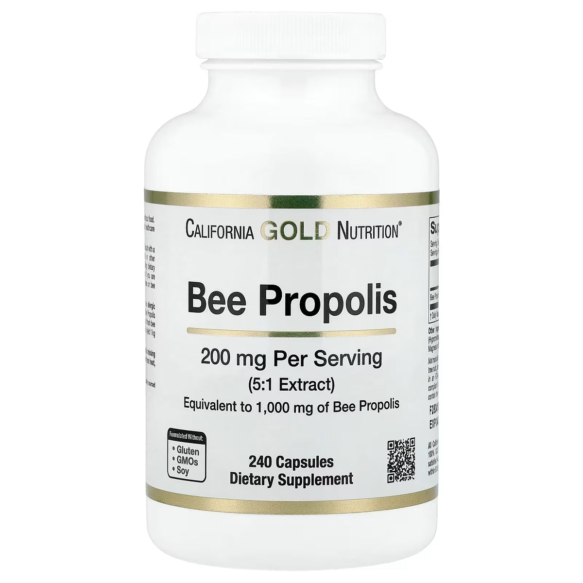 California Gold Nutrition, Propolis d'abeille, 1000 mg, 240 capsules