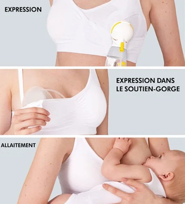 Medela Soutien-Gorge D’allaitement Et D’expression 3-En-1 Blanc Tailles S, M, L, XL