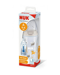 Nuk Biberon PP 300ml tétine en silicone 0-6 mois - BLEU