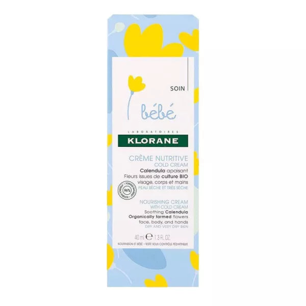Klorane Bébé Crème Nutritive au Cold Cream – 40 ml