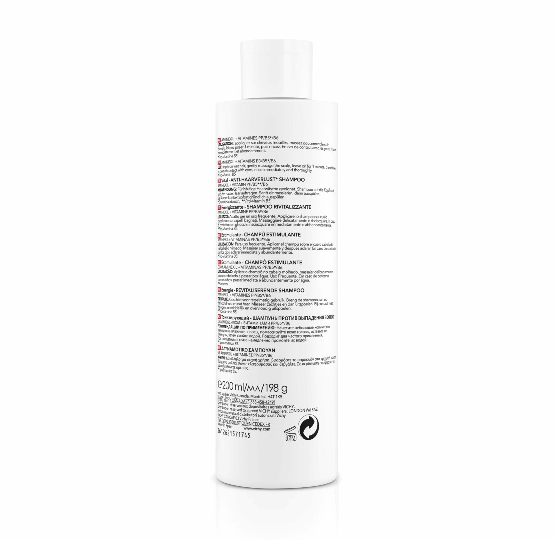Vichy Dercos Shampooing Energisant + Anti-chute – 200 ml