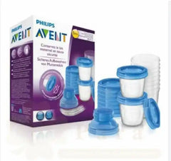 Avent – pots de conservation pour lait maternel sans couvercles X10 180ml