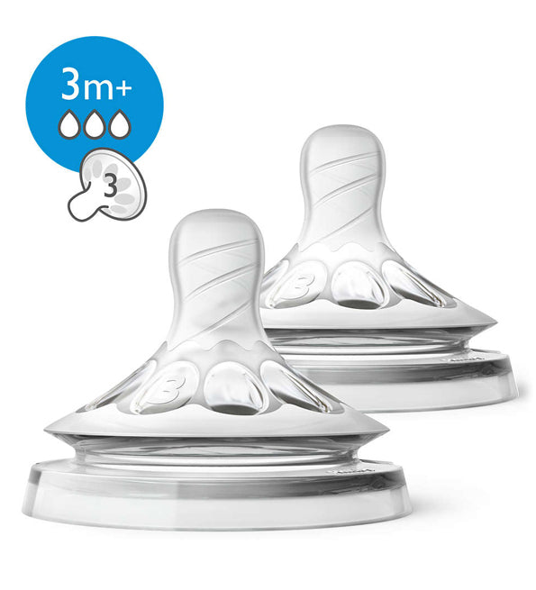 Avent – SCF043/27 – Tétine Natural 3 mois et + (Débit Moyen)