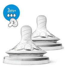 Avent – SCF043/27 – Tétine Natural 3 mois et + (Débit Moyen)