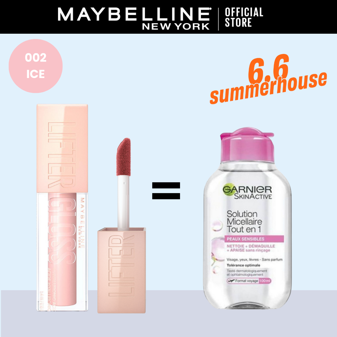 MAYBELLINE LIFTER GLOSS À LÈVRES REPULPANT = Micellaire Peau sensible 100ml OFFERT