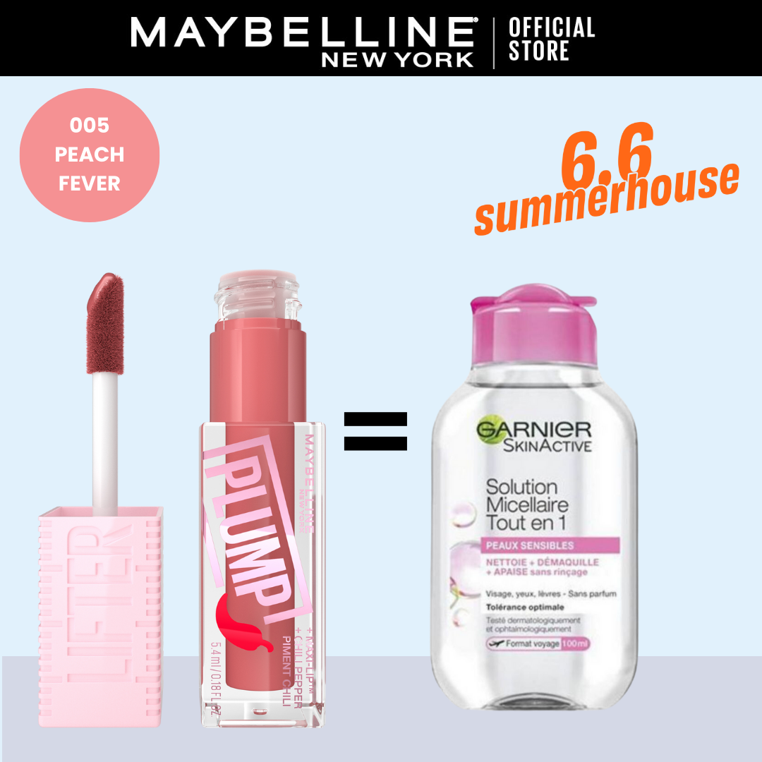 Maybelline LIFTER PLUMP  = Micellaire Peau sensible 100ml OFFERT