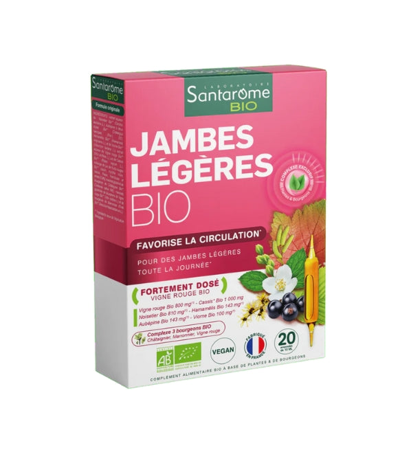 SANTAROME JAMBES LEGERES BIO 20 AMPOULES
