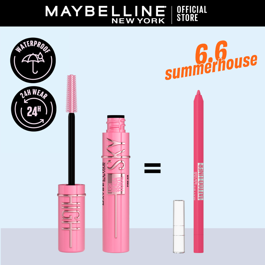 MAYBELLINE SKY HIGH Mascara Volume & Longueur AIR ROSE = Tattoo Liner Rose OFFERT