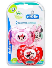 Dodie – Sucettes forme anatomique silicone Disney Baby Mickey (18M +) N°A65 – (x2)