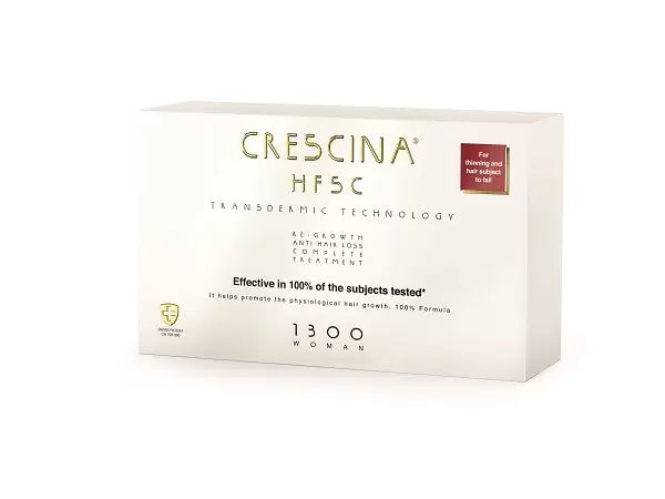 Crescina HFSC Traitement Transdermique Complet 1300 WOMEN 10 AMPOULES