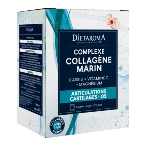 DIETAROMA Complexe Collagène Marin Articulations, Cartilages et Os – 20 Sachets