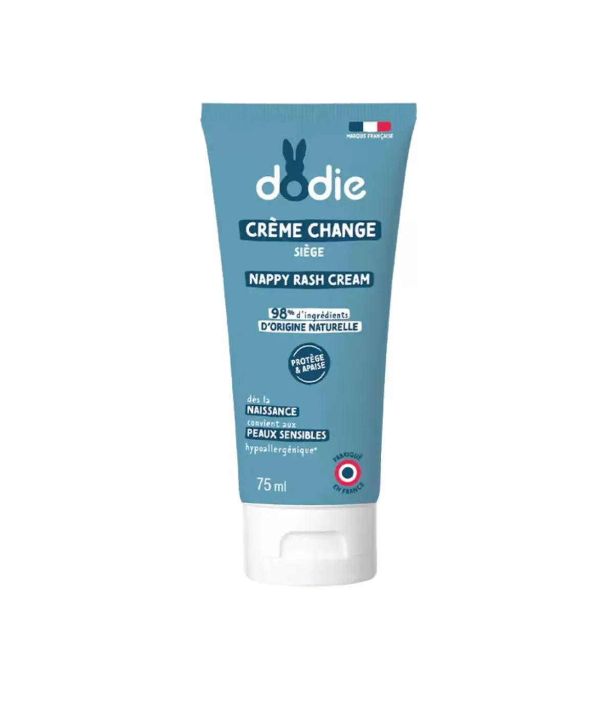Dodie – Crème de change sans parfum – 75 ml