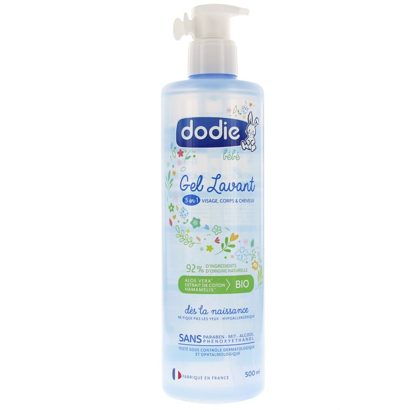 Dodie – Gel lavant 3 en 1 flacon Pompe – 1 L
