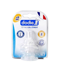 Dodie – Tétines col étroit (6M +) 3 vitesses Débit 2 (X2)