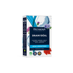 DIETAROMA Drain Idéal Détox 5 Émonctoires Ampoules Haute Concentration Bio – 20u