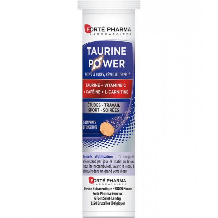 Forté Pharma ENERGIE TAURINE POWER. Boîte 15 comprimés effervescents