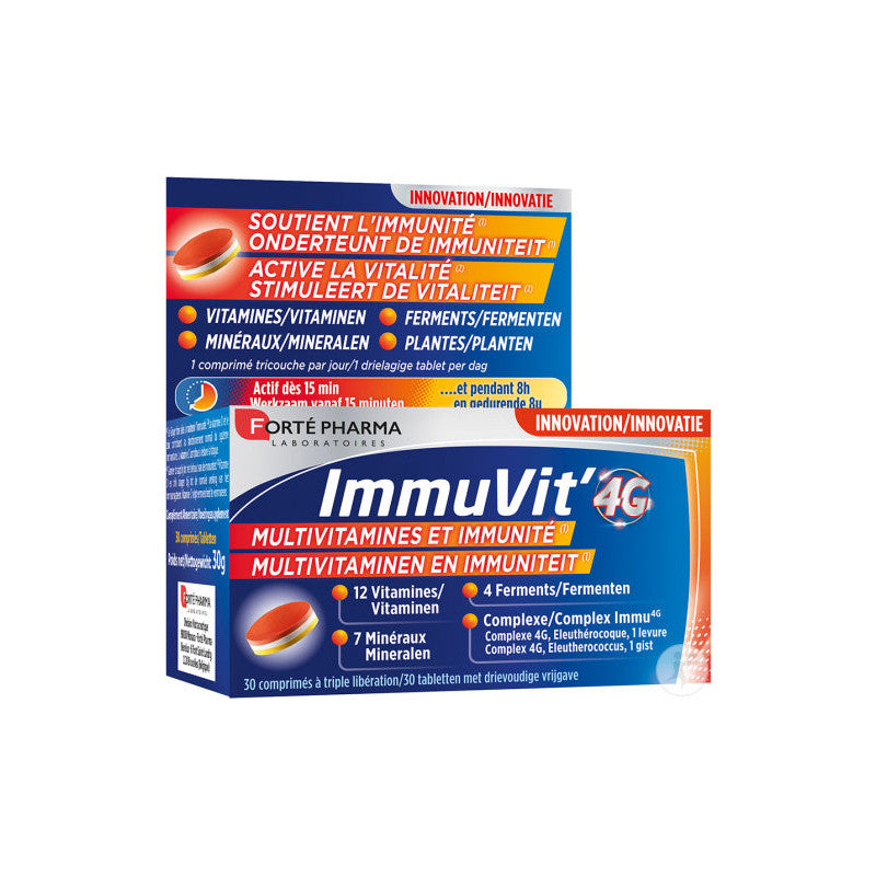 Forté Pharma IMMUVIT’4G Multivitamines et Immunité 30 Comprimès