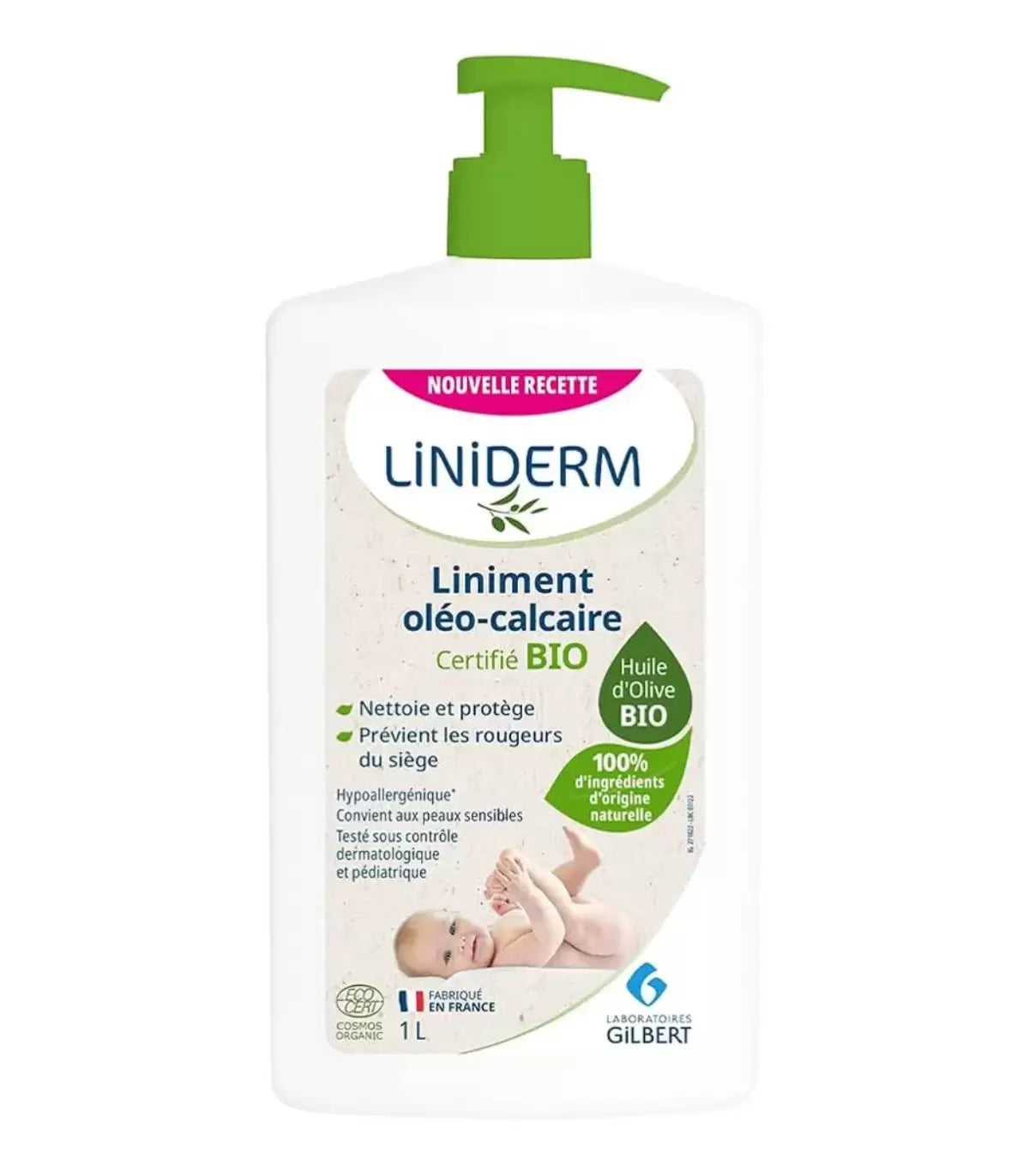 Gilbert Liniderm Liniment Oléo-Calcaire Flacon-Pompe – 1 L