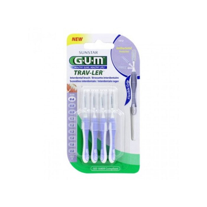 TRAV-LER BROSSETTES INTERDENTAIRES X 4 0.6MM GUM 1312