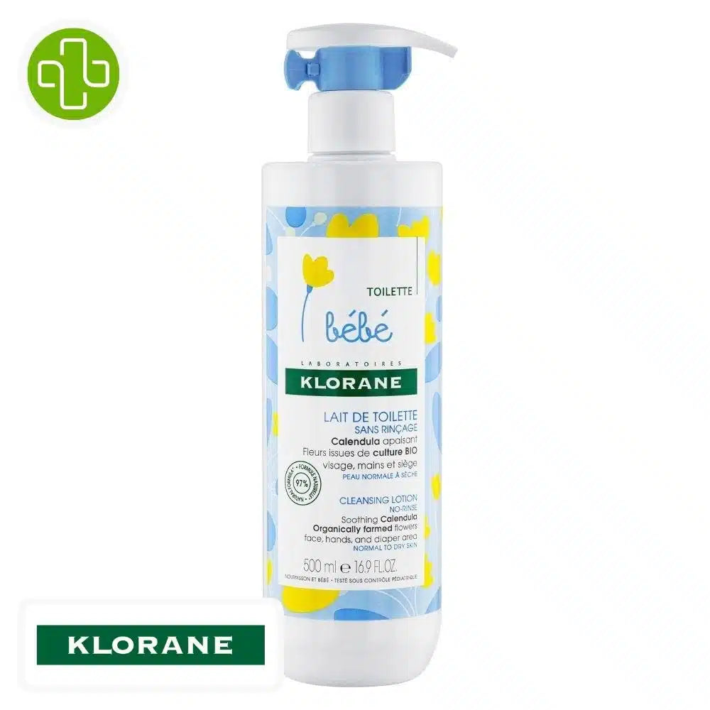 Klorane Bébé Lait de Toilette Sans Rinçage – 500ml