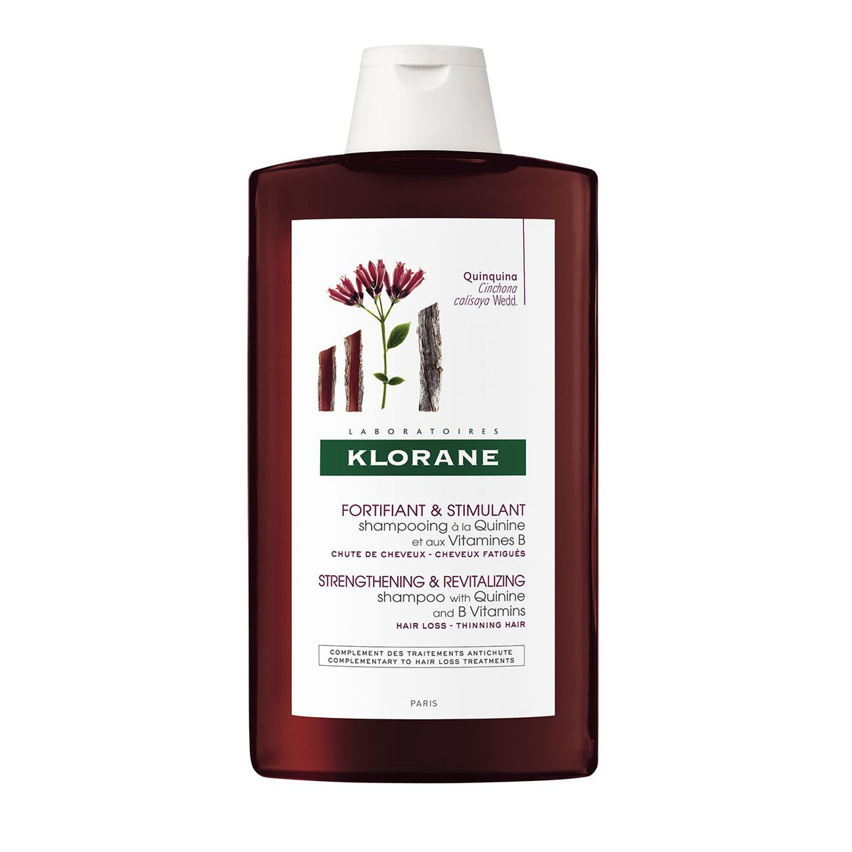 Klorane Shampoing à la Quinine et aux Vitamines B – 400 ml