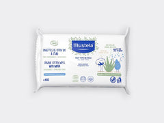MUSTELA Lingettes de Coton Bio à l'Eau certifiées BIO X60