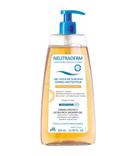 NEUTRADERM GEL DOUCHE SURGRAS DERMO PROTECTEUR POMPE 500ML