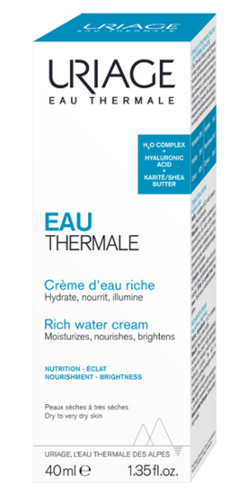 Uriage – Eau Thermale – Crème d’Eau Riche – 40 ml