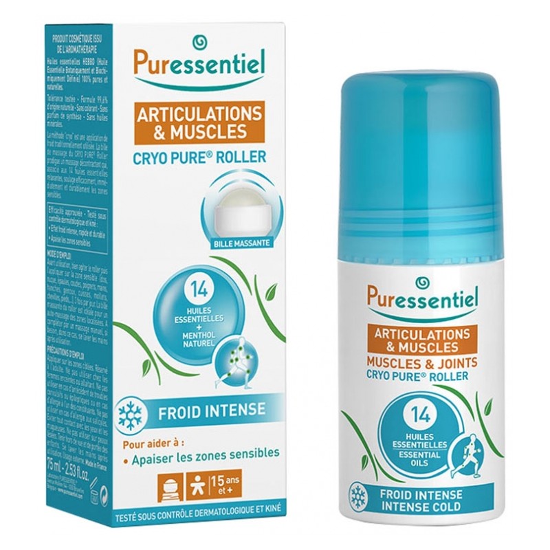 Puressentiel Cryo Pure gel articulations & muscles – Roll-on de 75 ml
