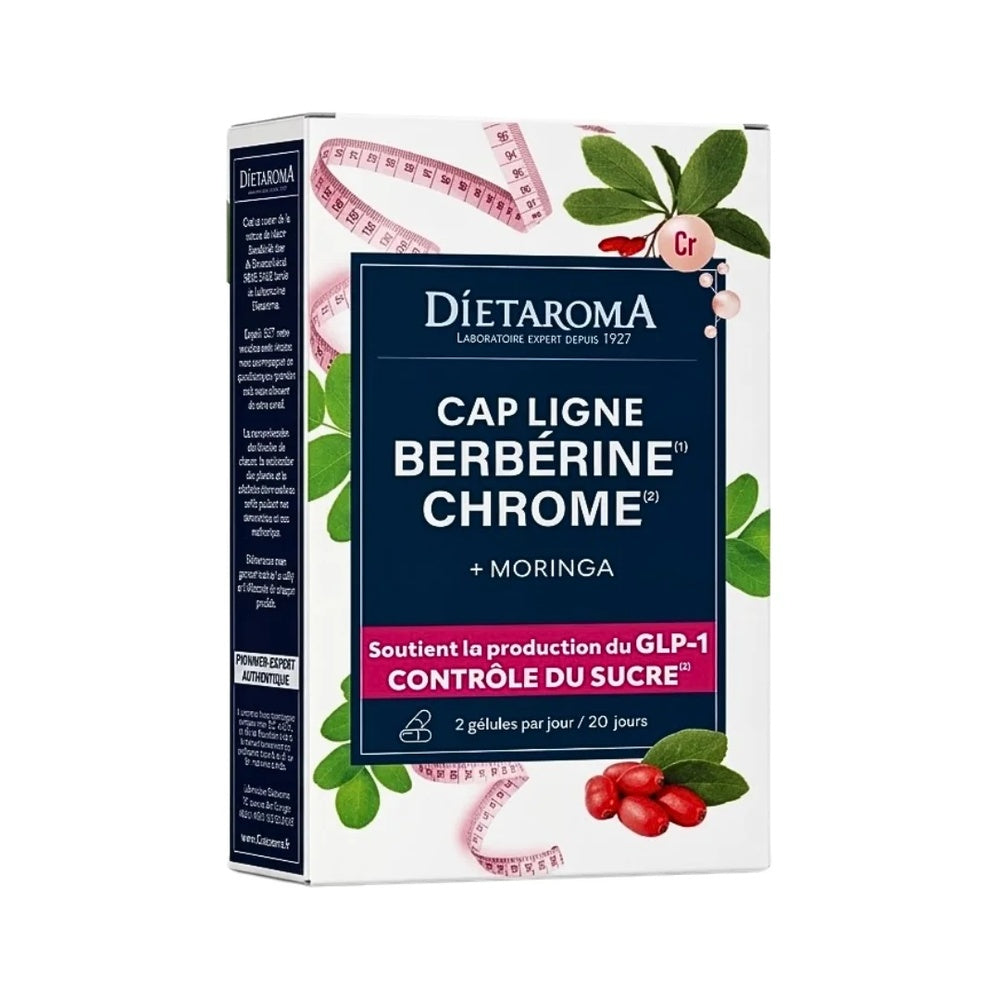 DIETAROMA CAP LIGNE BERBERINE CHROME + MORINGA 40 GELULES