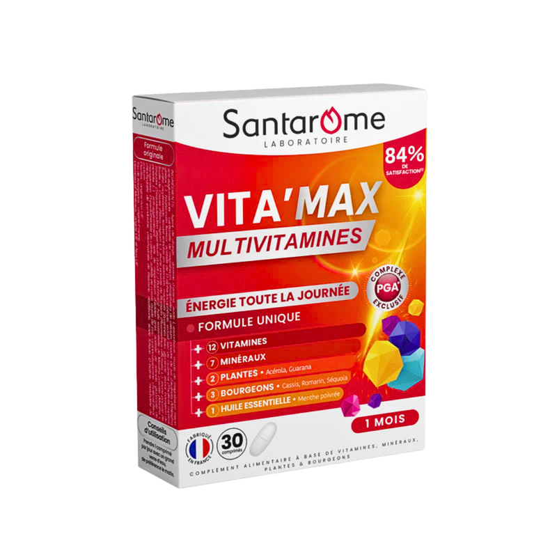 Multivitamines Vita'Max Adultes - 30 comprimés