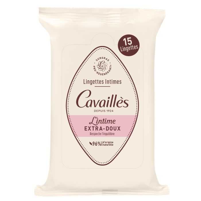 ROGE CAVAILLES INTIME LINGETTES EXTRA DOUCES 15 UNITES