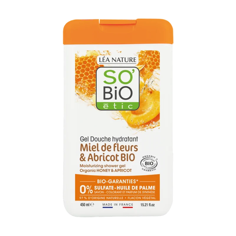 SO BIO GEL DOUCHE MIEL ABRICOT 450ML