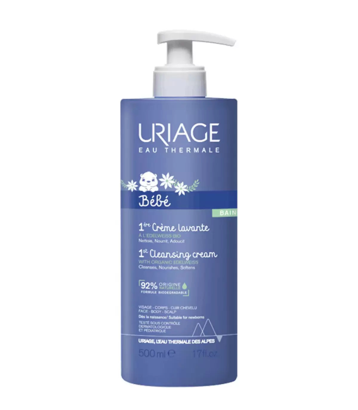 Uriage Bébé – 1ère Crème Lavante – 500 ml