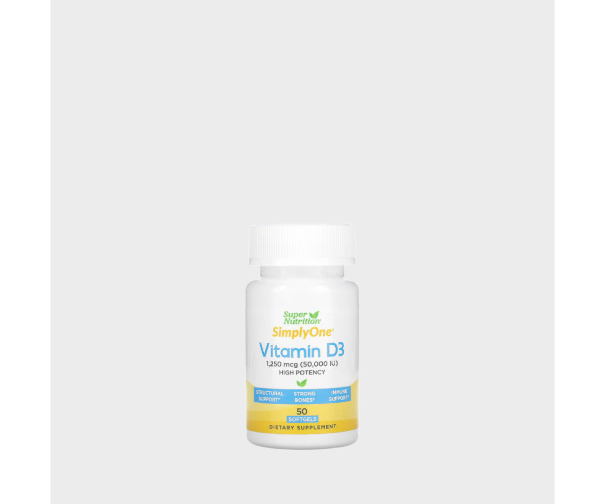 Vitamine D3 50000 UI 1250mcg 50 Softgels SimplyOne (50 Servings)