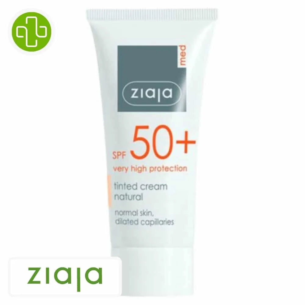 Ziaja Med Crème Solaire Teintée Natural Spf50 - 50ml
