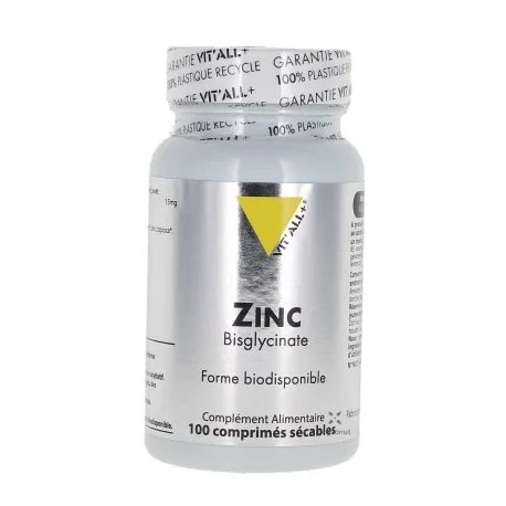 VITALL+ ZINC BISGLYCINATE 30 Mg 100 COMPRIMES